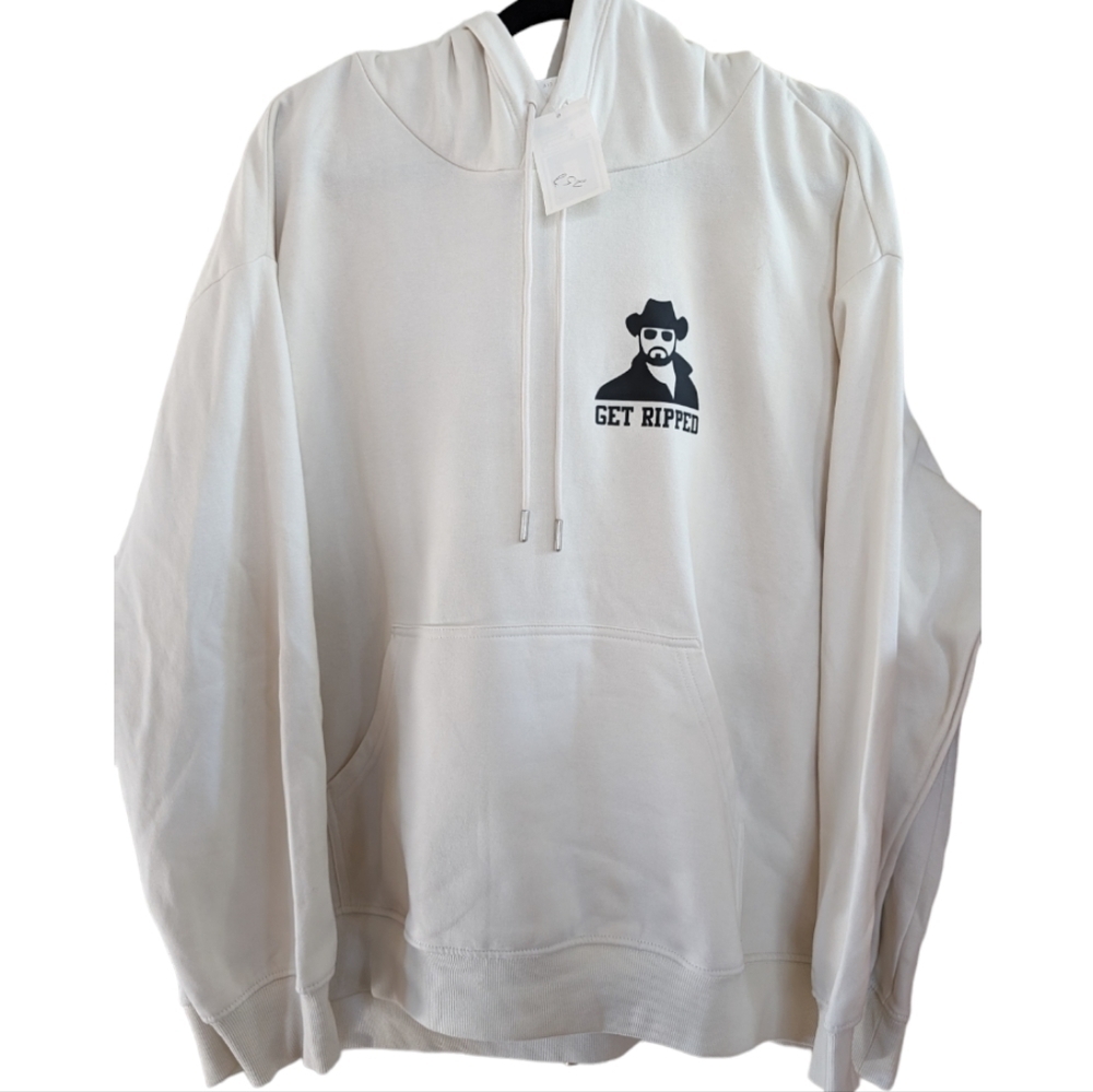 NEW H&M Get Ripped Yellowstone Cream Hoodie Size XXL